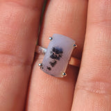 Faceted Merlinite Dendritic Opal - Turkey 925 Ring