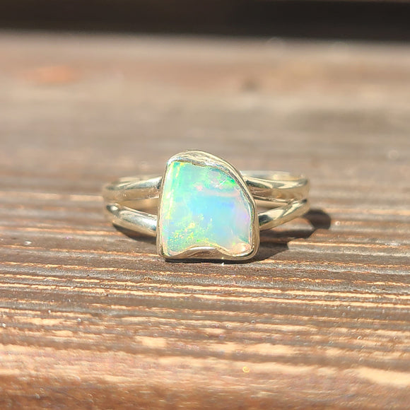 Ethiopian Opal (Rough) 925 Ring