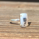 Faceted Merlinite Dendritic Opal - Turkey 925 Ring